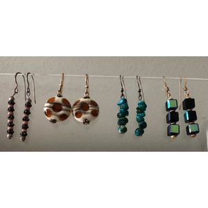 Collection of handcrafted dangle earrings